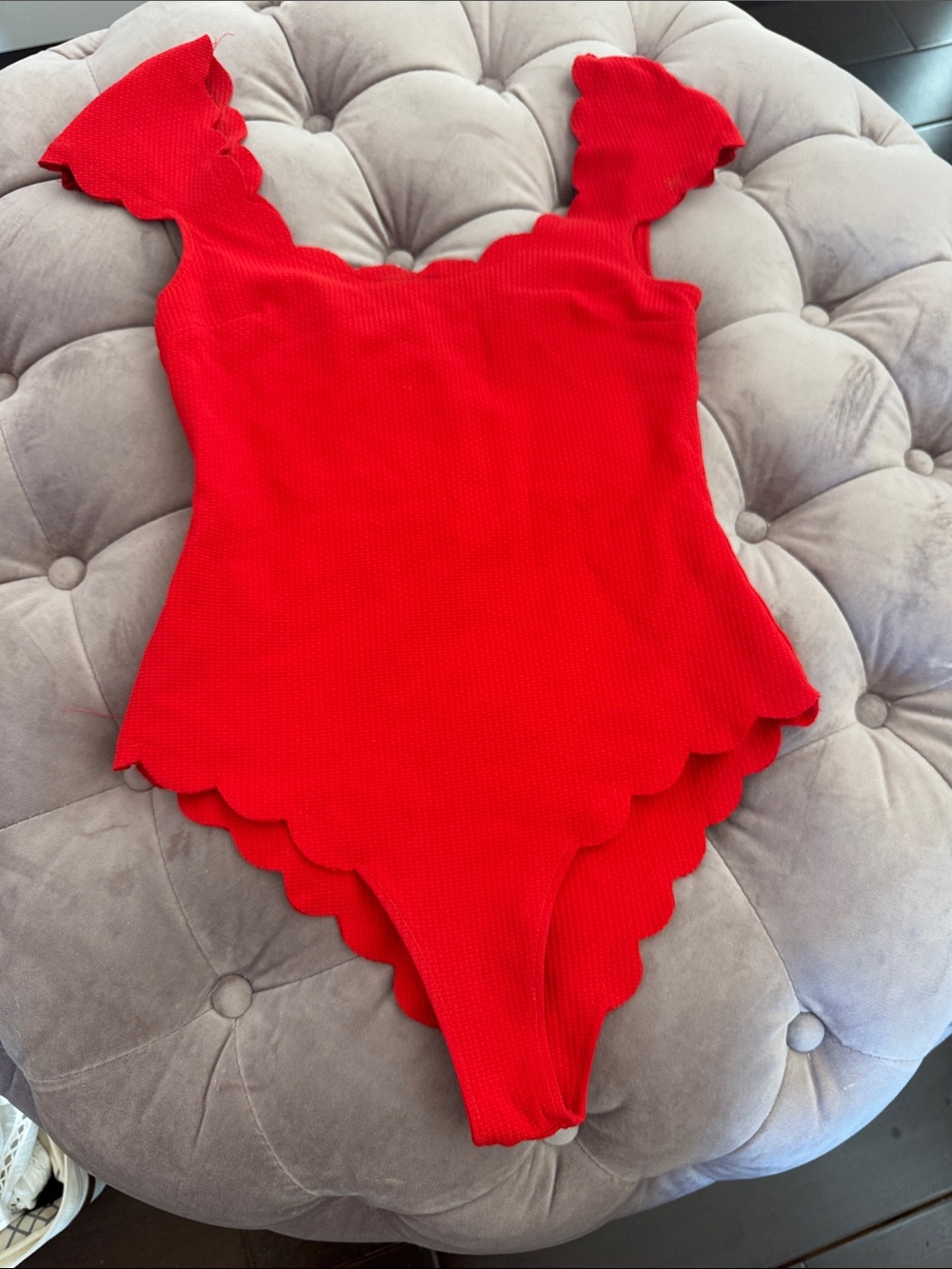 Marysia Swim Red Scalloped One-Piece Swimsuit